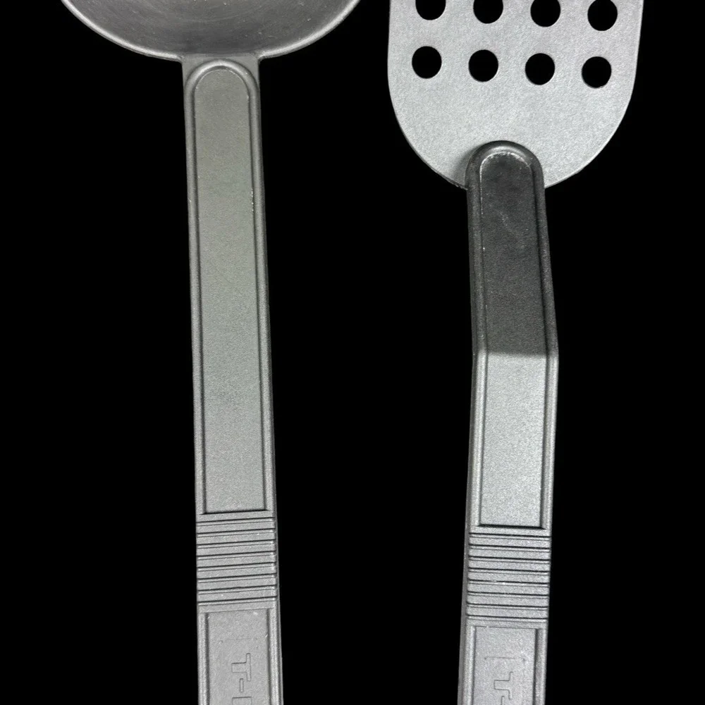 T-Fal Black Nylon Slotted Holes Spatula Flipper & Ladle Dipper Canada - Lot of 2
